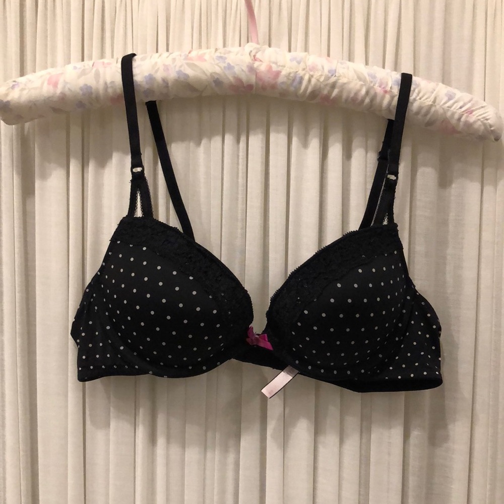 EUC * La Senza * 32B * Perfectly Me * Black and White Polka Dot Bra